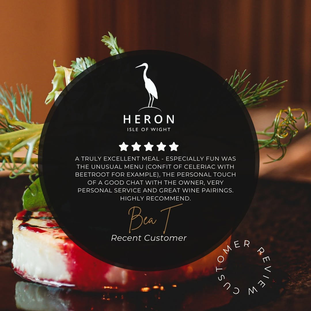 Review graphic created for Heron by BRIGHT / forma