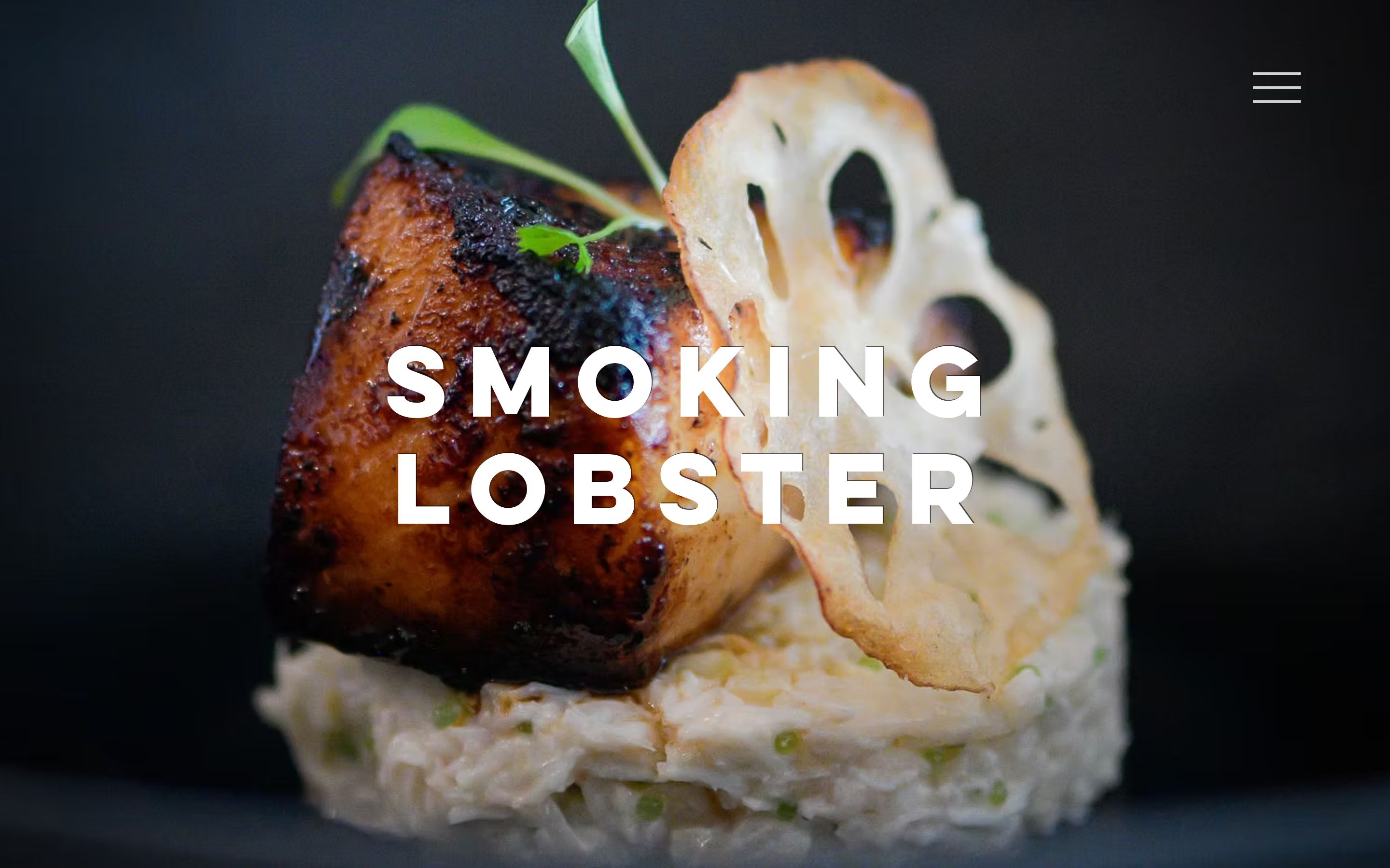 The Smoking Lobster website shown on desktop